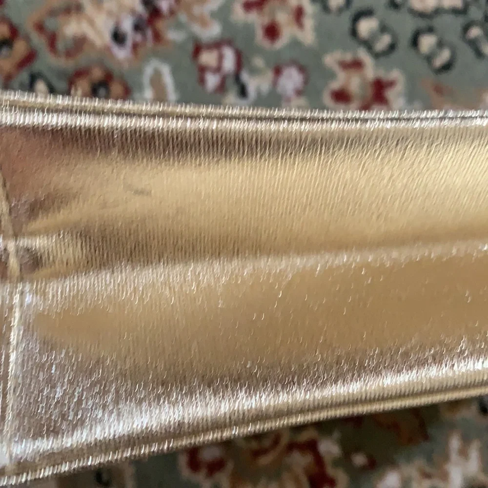 NEW Lancôme Cosmetic case gold metallic Vanity Bag Makeup Organizer Travel